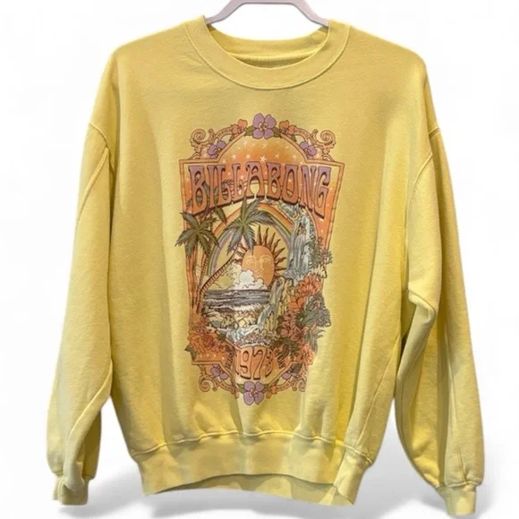BILLABONG WOMENS ALOHA KENDAL PULLOVER CREWNECK SWEATSHIRT Small - Picture 2 of 9